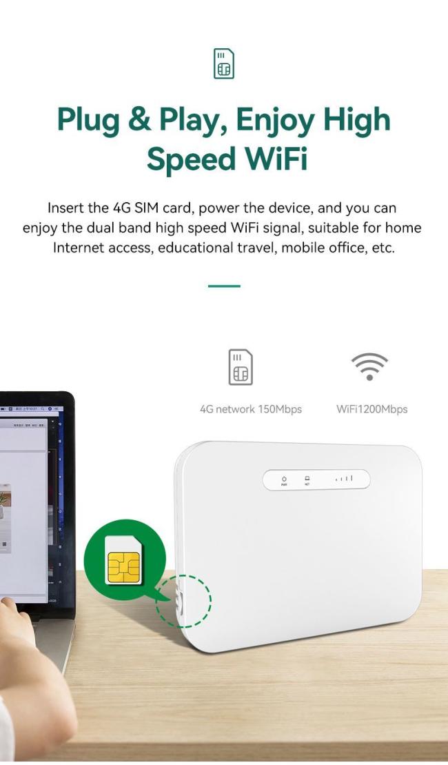 2.4GHz+5.8GHz 4G Router and 4G VPN Router with 32+ End Users