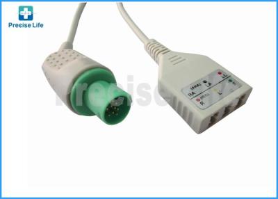 China Medical 3 lead Hellige ECG Monitor Cable , Round 10 pin connector for sale