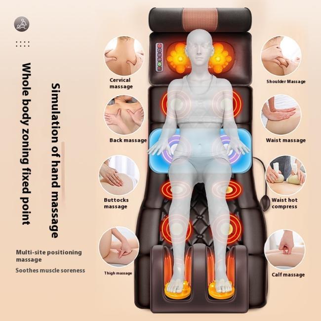 Foldable PU Leather Massage Mattress Merges Soothing Heat with Dual Massage Modes, Wrapping You in Full-Body Comfort.