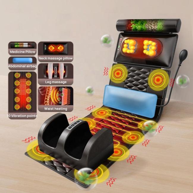 Foldable PU Leather Massage Mattress Merges Soothing Heat with Dual Massage Modes, Wrapping You in Full-Body Comfort.