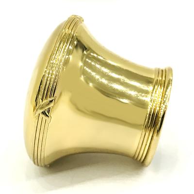 China Custom Light gold color Zamak Aluminum Perfume Bottle Caps for sale