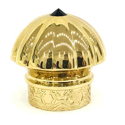 Китай Изготовленные на заказ роскошные крышки флакона духов металла Zamak цвета золота с камнем продается