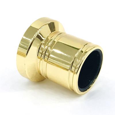 China Classic Zinc Alloy Gold Plating Cylinder Shape Metal Zamac Perfume Bottle Cap for sale