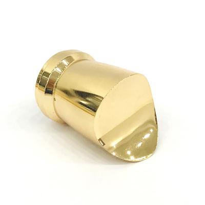 China Creative Zinc Alloy Gold Plating Cylinder Shape Metal Zamac Perfume Bottle Cap for sale