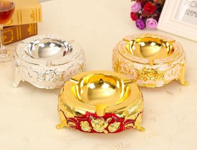 China Thickness 5.0mm OEM Antique Plating Zinc Alloy Ashtray for sale