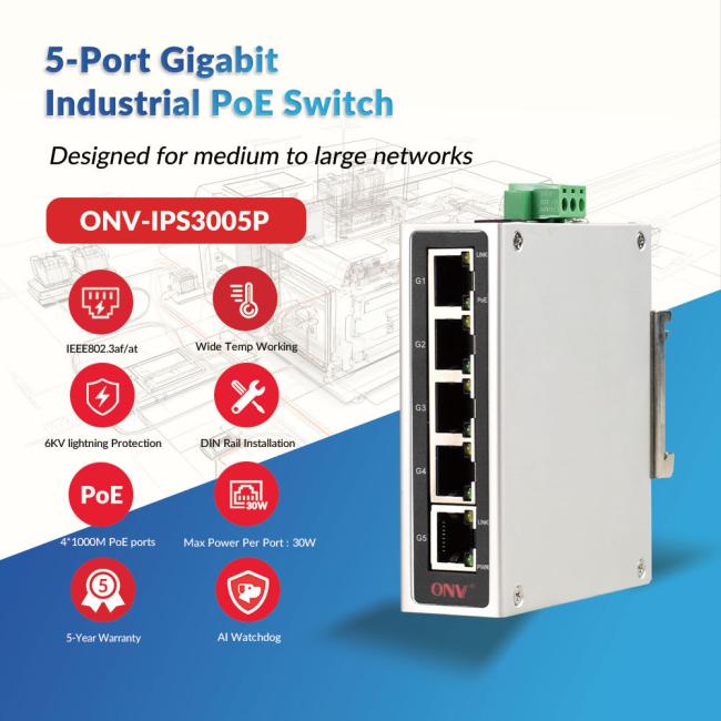ONV-IPS3005P Industrial PoE Switch