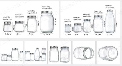 China Customized Food Glass Jar Bottles For Beverages Fruit Vegetables Soda en venta