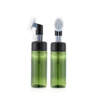 China Foaming Plastic Liquid Soap Dispenser Pump Bottle With Brush Top 4oz for sale