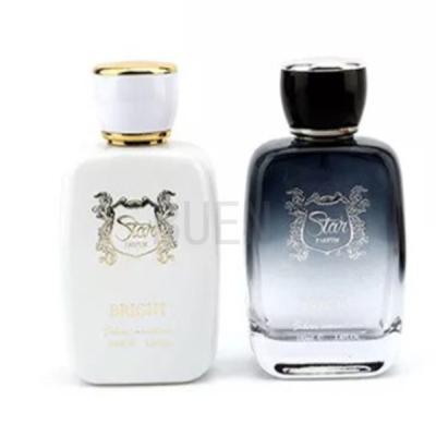 China Buen Glass Perfume Spray Bottle Black Plastic Cap , Empty Designer Perfume Bottles for sale