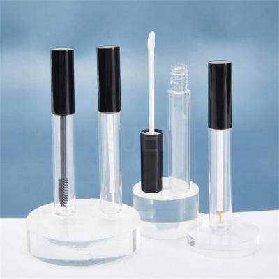 China Cylinder Smooth PETG AS Plastic Mascara Tube With Logo Printing Packaging for sale