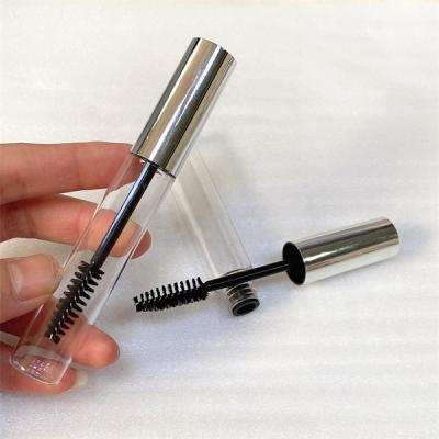 China 10ml Silver Empty Mascara Container Cosmetic Packaging With Wand Glitter for sale