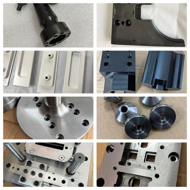 Precision CNC machined metal parts showing brass and stainless steel components
