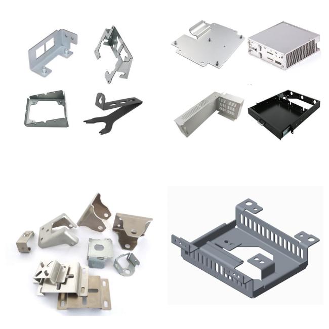 Custom laser cut metal parts with black powder coating