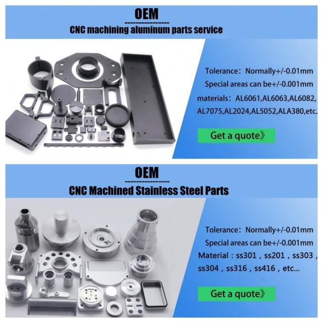 Close-up view of CNC milled aluminum part with smooth surface finish