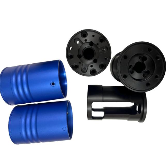 CNC turning parts with blue surface treatment