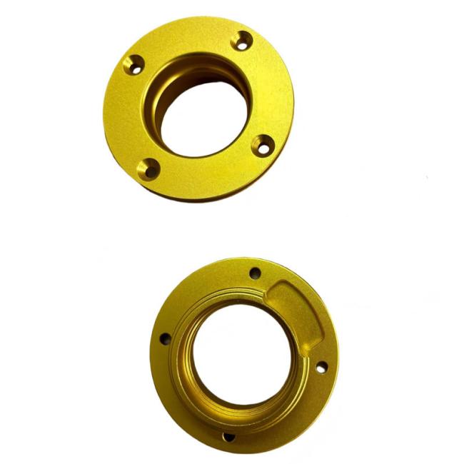 CNC turning parts with gold oxidation surface finish