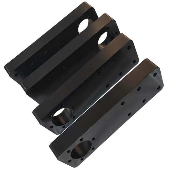 CNC milling prototype with black oxidation surface finish