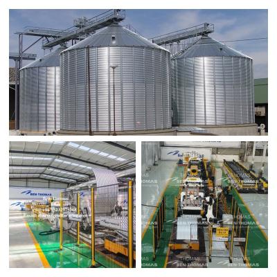 China silo equipment for corn grain poultry feed bins small silo transport wheat silo sidewall machine for sale