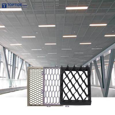 中国 軽量の伸ばされた金属の網の天井板の長方形の形 販売のため
