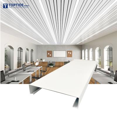 China Waterproof Mouldproof Linear Metal Ceiling Building Material Aluminum Strip Ceiling For Office for sale