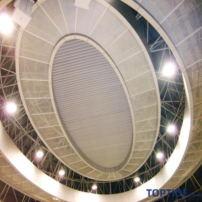 Chine Matériaux extérieurs de décoration de Mesh Ceiling Board Building Interior de fil ovale en aluminium fait sur commande à vendre