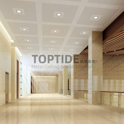 China Aluminum Decorative Ceiling Tray Pop Metal Suspended Ceiling Square Panels for sale