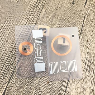 China LF UHF Hybrid Smart Card RFID Dual Frequency Card Glossy Finish for sale