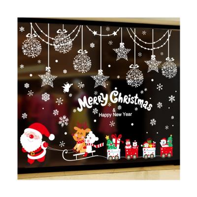 China Etiqueta del sello de Navidad y Año Nuevo, pegatina de vidrio, puerta de ventana, pegatina de transferencia UV, impermeable. en venta