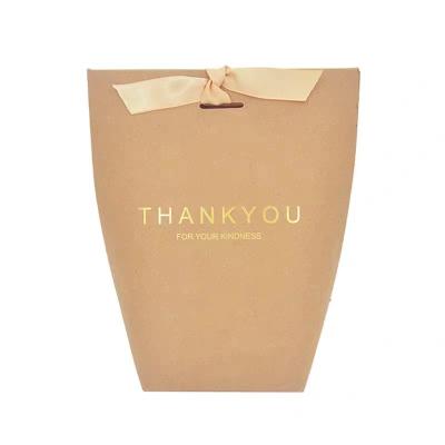 China Custom Printed Thank You Paper Bags White For Birthday Boutique for sale