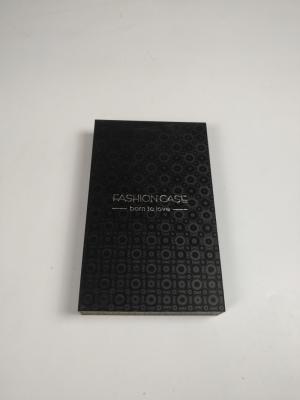 China Modern Luxury Electronics Packaging Box Black Art Paper With Hot Stamp Foil Surface Finish for sale