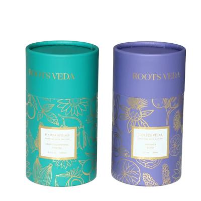Chine cylinder Glass paper Jar Box Paper Tube Candle Packaging For Customized Logo Design à vendre
