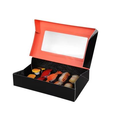 China Folder Type Food Sushi Storage Cardboard Paper Packaging Boxes Eco Friendly for sale