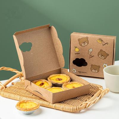 China Eco Friendly Kraft Paper Fold Food Packaging Boxes for Bakery Boxes Cookie Box Designs for sale