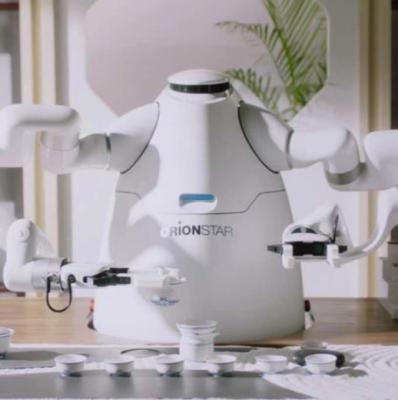 China O robô da máquina do café do robô derrama sobre o chá dos braços do Humanoid dois do fabricante de café que faz o robô 200kg à venda