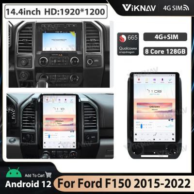 China 14.4 inch 2K HD Touch Screen Car Radio For 2015-2022 ford F150 GPS Multimedia Player Android 11 wireless Carplay for sale