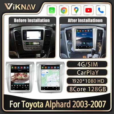 China 9.7 polegadas Android Auto Stereo Para 2003-2007 Toyota Alphard GPS Navegação Multimédia Player Wireless Carplay BT 4G à venda