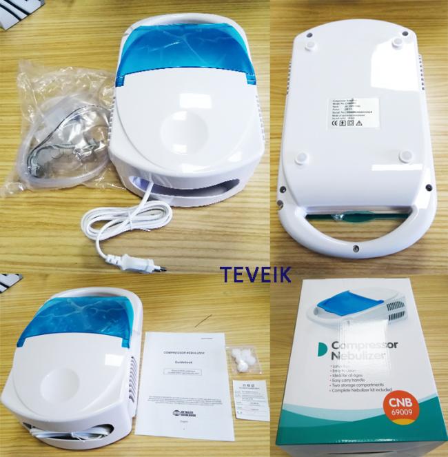 TEVEIK 11 Year Factory Medical Adult / Pediatric Portable Piston Nebulizer Machine with Oxygen Mask