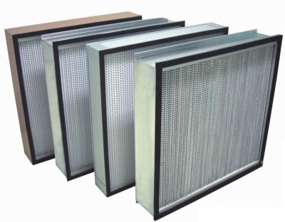 China H13 / H14 Hepa Air Filter Deep Separator Pleated With Low Initial Resistance for sale