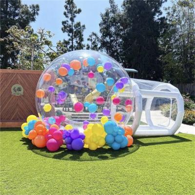 China Inflatable Transparent Bubble House Tent 5m Customize Logo Size for sale