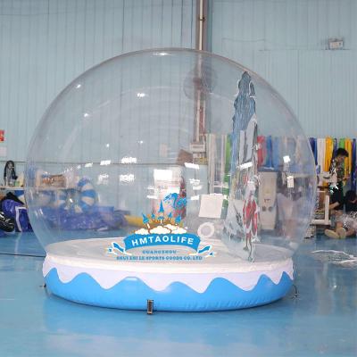 China Blue Inflatable Bubble House With Jumping Pvc Transparent For Outdoor Party for sale