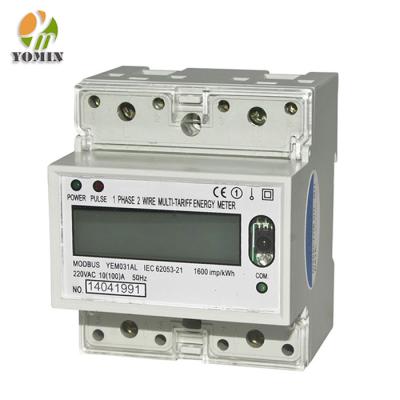 China Factory Directly Smart Digital Single Phase Multi Tariff Watt Energy Meter for sale