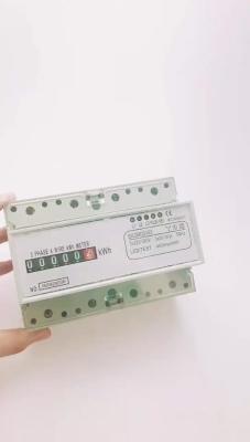 China Din Rail 7p Three Phase Counter Display Electric Kwh Watt Meter for sale