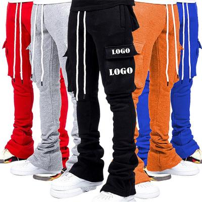 China Wholesale Customized Logo Men's Streetwear Sport Leisure Trousers Sweatpants Casual Flared Pants Cargo Pants for sale