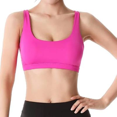 China Fashionable Breathable Strappy Cross Back Sexy Padded Yoga Sport Bra for Women for sale