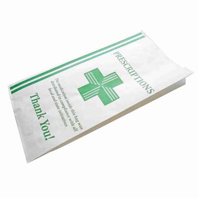 China 50gsm-100gsm SOS Kraft Prescription Pharmacy Paper Bag For Medicine for sale