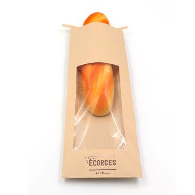 China Baguette francés de la panadería 100gsm que empaqueta los bolsos de papel del pan de Kraft con Tin Tie en venta