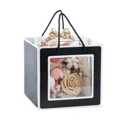 China ODM Waterproof Flower Paper Bag Bouquet Carrier Brown Paper Bag Flowers 27x22x10 for sale