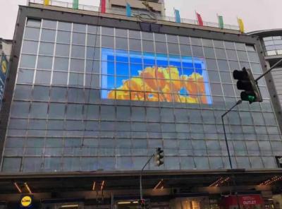 China 3500cd/ M² Transparent Glass LED Screens Display FCC IP43 12m For Jewelry Store for sale