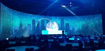 China HD LED Wall Display Screen Rental P3.91 Curved LED Display For Wedding Church Stage for sale