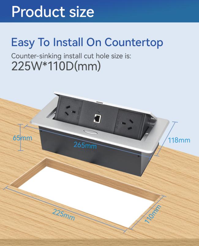 SAA GPO Table Power Outlet close-up of USB charging ports